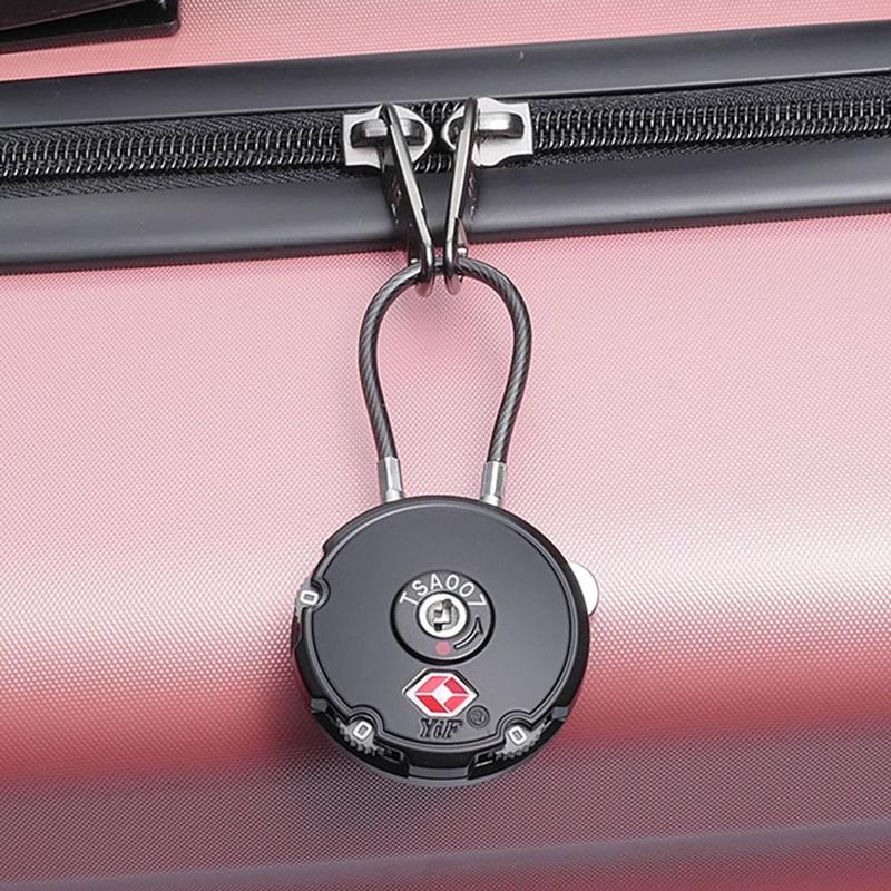 Product Introduction of Durable Luggage Suitcase Padlock with Steel Cable Password Lock TSA Customs Lock Customs Code Lock 3 Digit Combination Lock 18