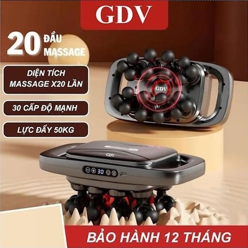   Tặng củ sạc + cáp sạc  Máy Massage Toàn Thân Cầm Tay  Máy Mát Xa Đấm Lưng Chân Tay Vai Cổ 20 Đầu GDV S3C-20C giảm đau nhức cơ 