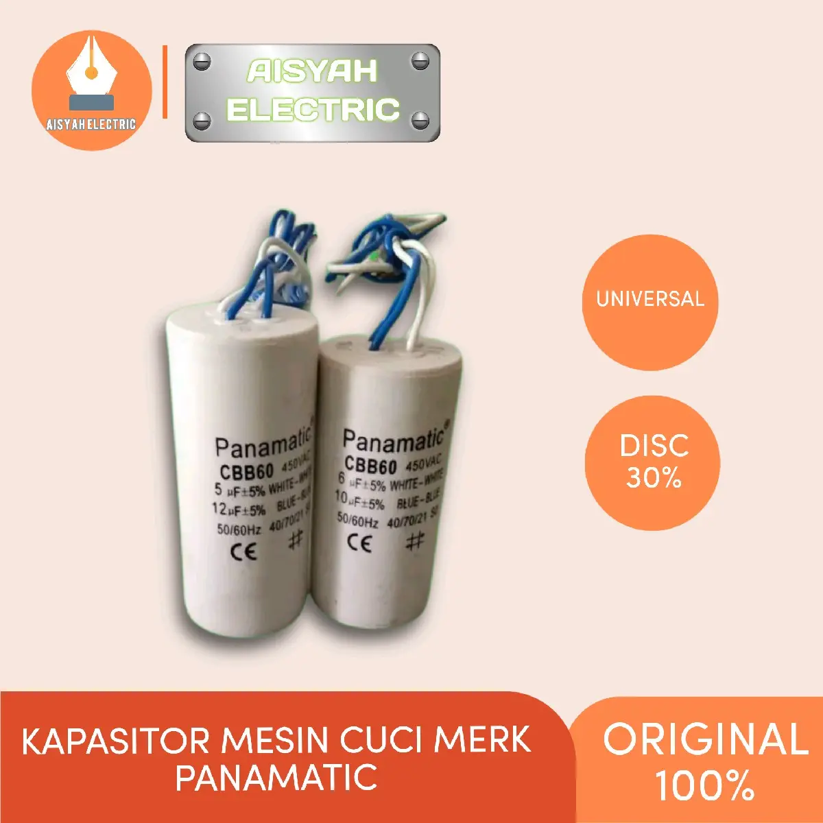 KAPASITOR MESIN CUCI UNIVERSAL PANAMATIC