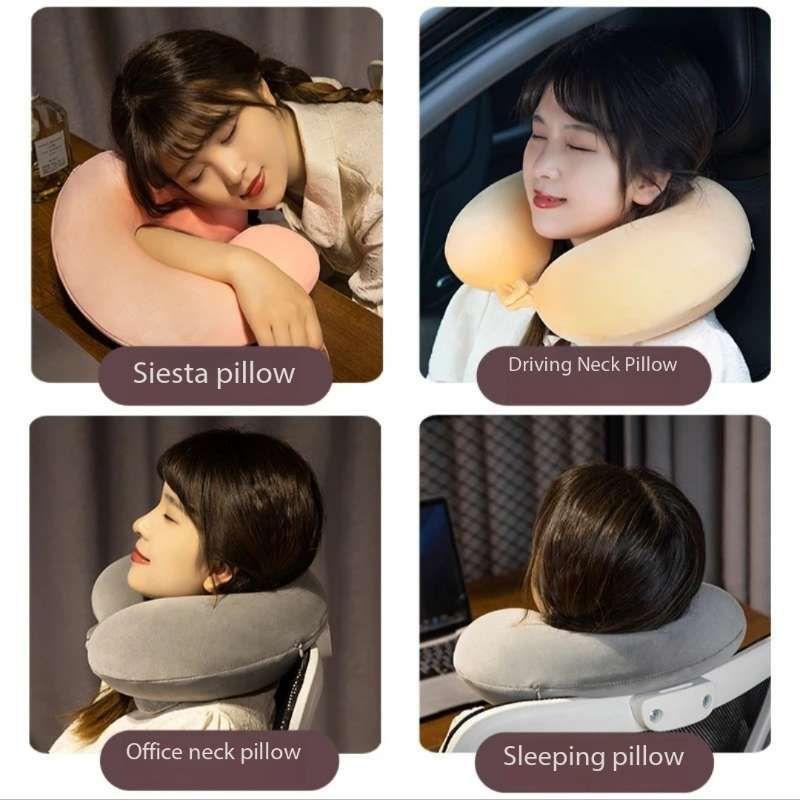 Product Introduction of [Ship From Philippines] Simple Plush Driving Travel Neck Pillow Nap Pillow Lunch Break Neck Pillow Travel Plane Car U-Shaped Pillow 20