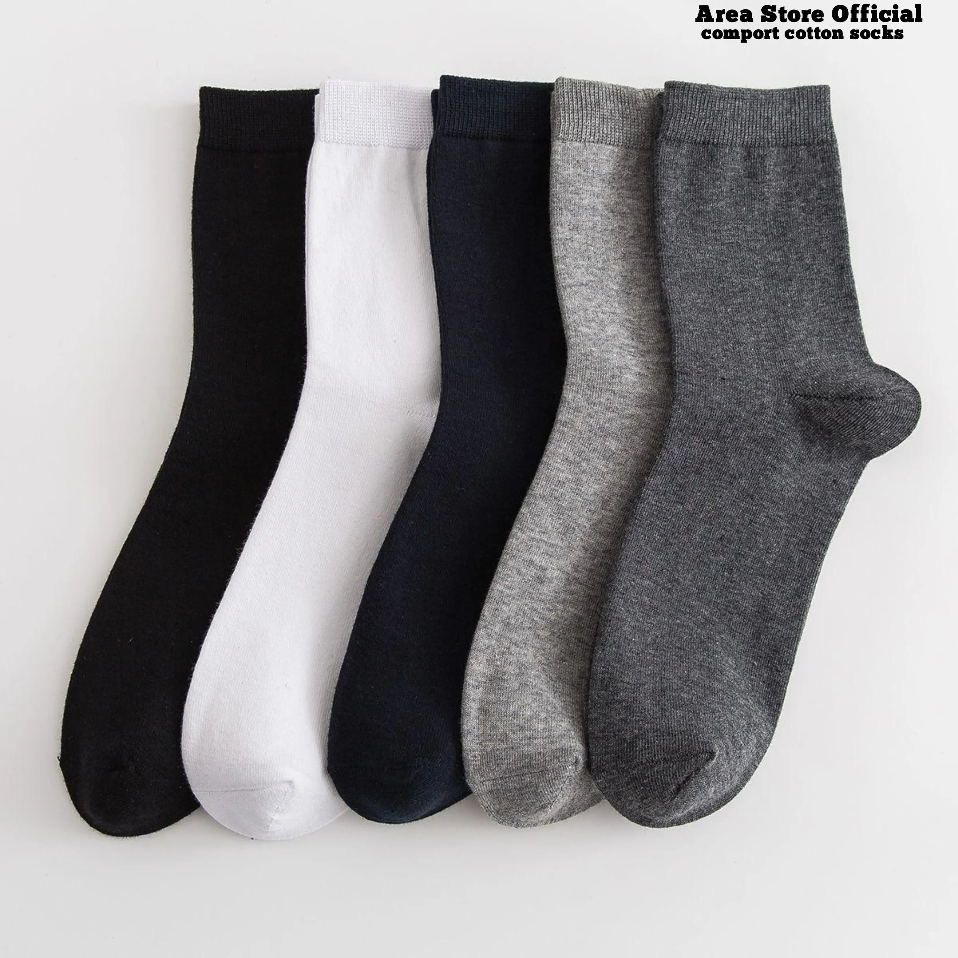 ( Kantoran Polos ) kaos kaki panjang polos sebetis pria dan wanita/ kaos kaki kerja dewasa / bahan Katun spandex / Hitam polos / Motif polos / Pendek