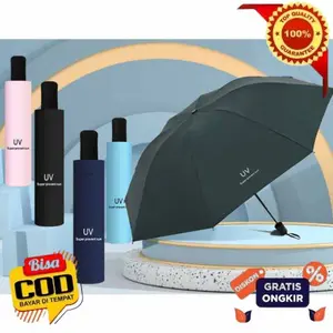 [TR] Payung Lipat MANUAL UPF 50+ Anti UV  Payung Drakor  Payung Saku  Portable Umbrella Pocket FREE Sarung