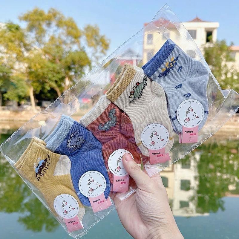 Set 10 đôi tất len mềm mịn cho bé sơ sinh- 3 tháng ( hình có thể thay đổi ạ) 4