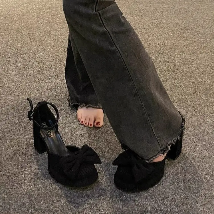 Cute Mary Jane Shoes, Anti-Slip Rubber Thick Soles, Spring and Summer Versatile New Style, Suitable for Petite Girls