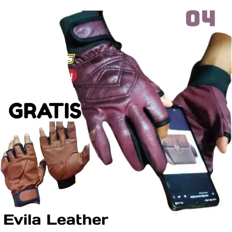 PROMO Beli 1 Gratis 1 Sarung Tangan Touchscreen Sarung Tangan Ojol Kulit PU 4