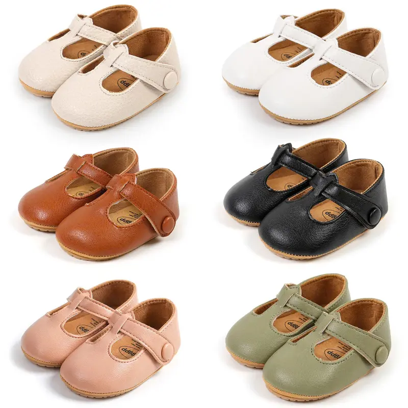 Giày búp bê cho bé gái- Giày tập đi chất da PU siêu mềm cho bé từ sơ sinh phong cách công chúa dễ thương GTD01 0
