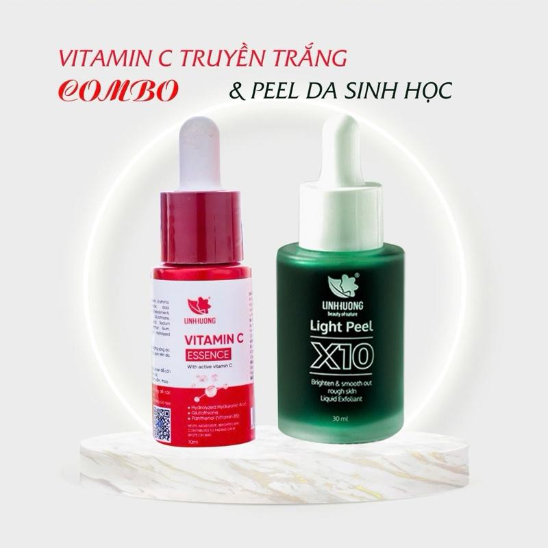 Combo Tái Tạo và Vitamin C trắng da, mờ thâm, mờ nám tàn nhang, cải thiện mụn, se khít lỗ chân lông, cấp ẩm, sáng đều màu da. Không sưng, không lột, không đỏ (Hàng c/hãng). 0