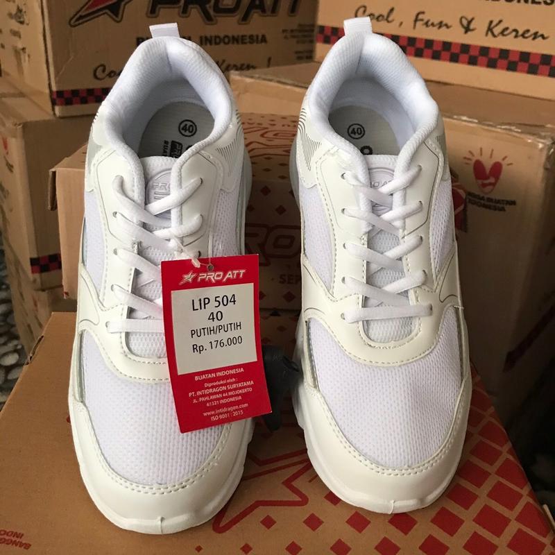 Sepatu Sneakers PRO ATT LIP 504 Putih Size 33 34 35 36 37 38 39 40 Sneaker Putih 5