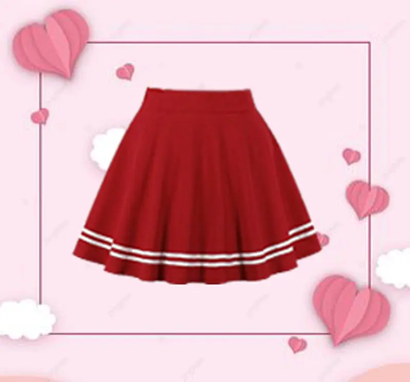 Rok anak perempuan kid skirt rok list putih hitam Fashion rok anak10–12 2