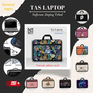 Softcase Laptop bag Uk 12 13 14 15 Inch / Tas Pelindung leptop Motif Printing quote Karakter Unik Aesthetic/ Pelindung leptop Tebal Anti Air Waterproof / Tas Selempang Laptop Portable Termurah kualitas Premium