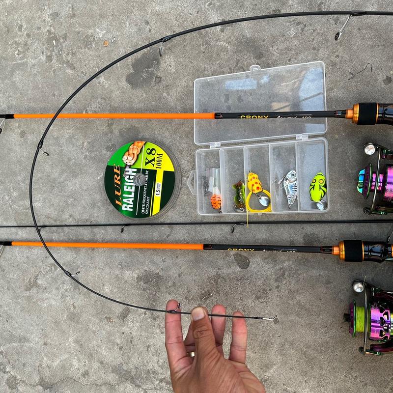 ( combo 84 ) Combo cần câu lure độ cứng L crony + máy titan VX 3000 + ( tặng kèm cuộn dù x8, 1 hộp mồi, bịch mani, 1 con cá sắt , 4 con mồi hơi) Đi Câu Bắt Cá