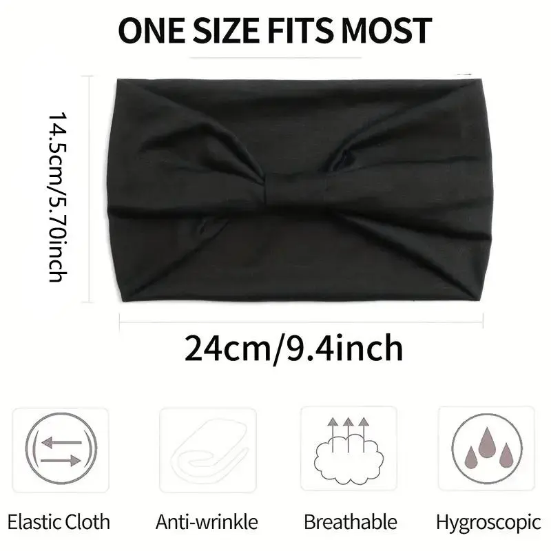 Solid Color Sports Hairband, Yoga Hairband, Sweat-absorbing Hairband, Sports & Outdoor Clothing Accessories for Women & Girls 1