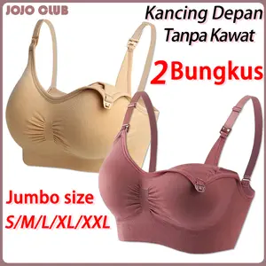 Bra Menyusui Bumil  Ibu Depan Gesper tanpa kawat seamless  Cotton jumbo maternity hamil katun Nursing BH 937