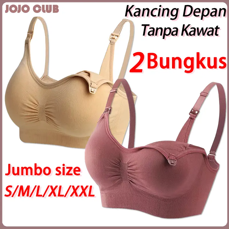 Bra Menyusui Bumil  Ibu Depan Gesper tanpa kawat seamless  Cotton jumbo maternity hamil katun Nursing BH 937