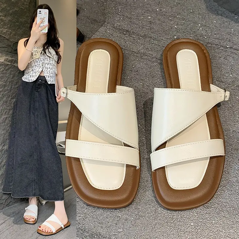 Dép Nữ  Quai bản  Khóa cách điệu thời trang mã K20
