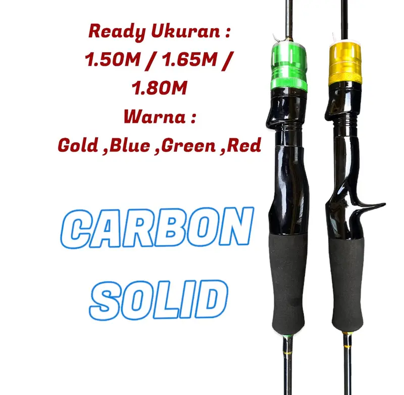 Aquapro - Joran Pancing Ikan Dengan Model Joran UL Level Dasar Ultra-light Spinning & Baitcasting quality Fishing Rod 1.50M, 1.65M, 1.80M Solid Karbon Padat Tiang Ultralight Tindakan Cepat Spinning Casting Fishing Rod 8