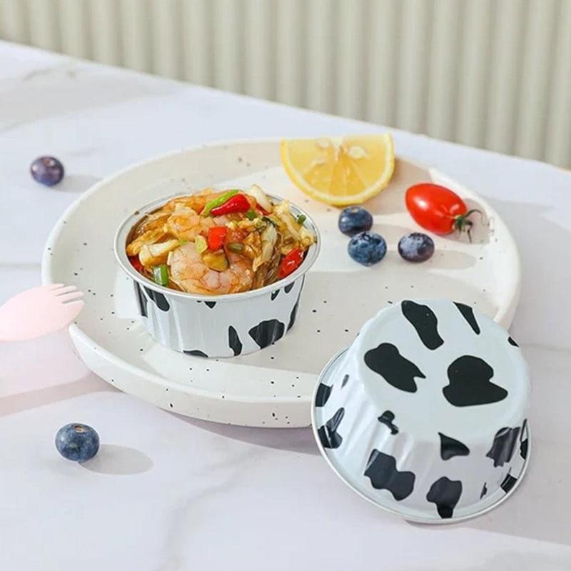 Product Introduction of Pudding Cup Cake Shrimp Egg Mold Cake Air Fryer Special Bowl Tin Paper Box Small Baking Tray Tin Paper Box 35