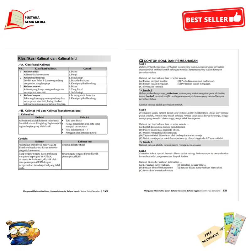Seri Tes Potensi Skolastik:  Buku SKS Menguasai Matematika Dasar, Bahasa Indonesia, Bahasa Inggris Special Edition Soft Cover 6