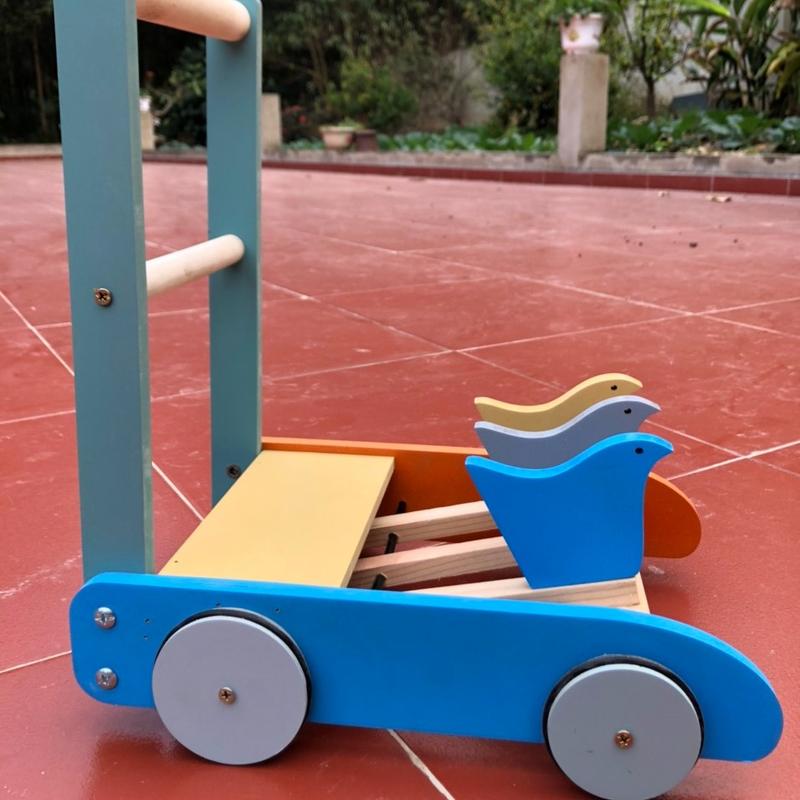 Xe Tập Đi Gỗ Con Gà Cốc Cốc Kem Voi Phù Hợp Cho Bé Từ 8 Tháng > 2 Tuổi