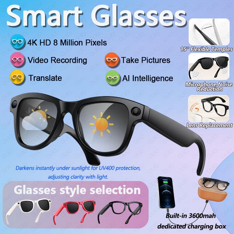 2025 New Smart Glasses with Camera Video Recording AI Photo Recognition Bluetooth Call Voice Translation Sunglasses Men Women - Image 5