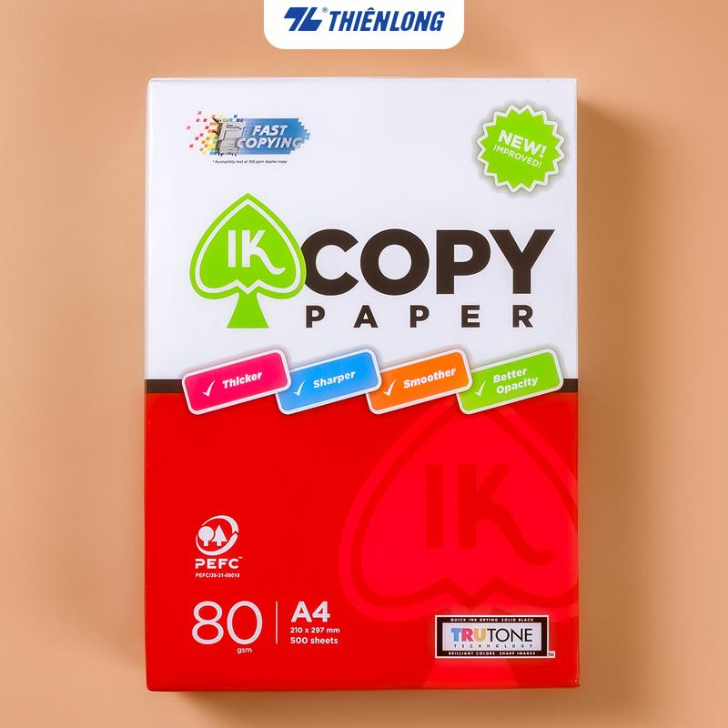 Ream giấy A4 80 gsm IK Copy (500 tờ) - Hàng nhập khẩu Indonesia
