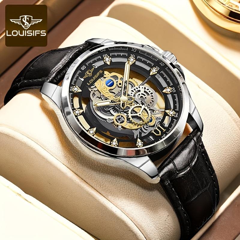 2024 New Genuine Men's Quartz Watch Double-Sided Hollow Quartz Men's Watch Business Watch Luminous Watch 3