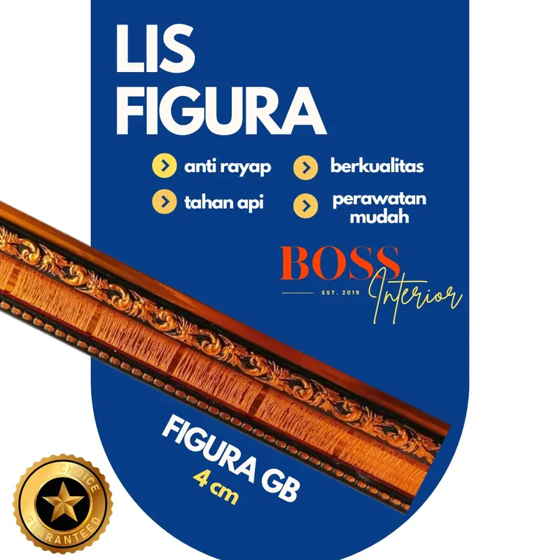 Lis Pinggir Figura Batangan | Frame Pigura Warna Silver Gold | List Siku Figura PVC Murah 1