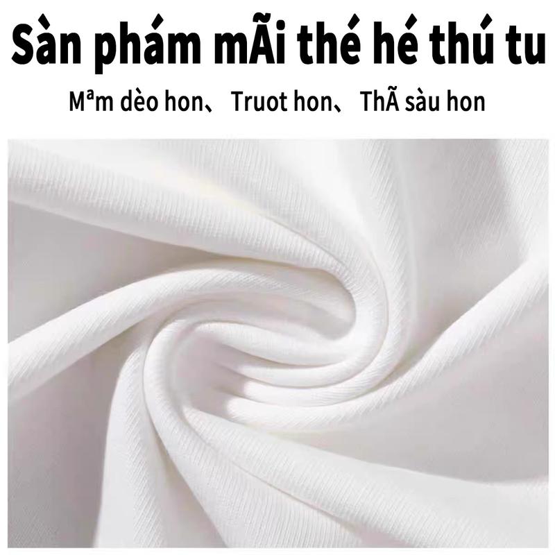 A720 Áo thun nam cổ tròn tay ngắn thiết kế đơn giản chất liệu lụa sữa rộng rãi đa năng phong cách cặp đôi 8