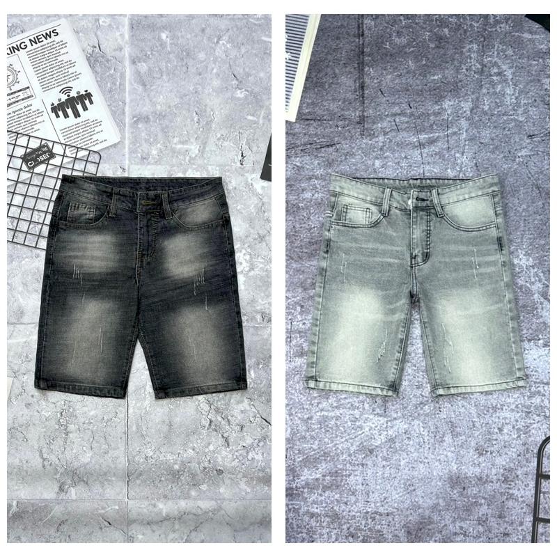 Combo 2 Quần Sọt Jean Nam Cao Cấp Co Giản Bốn Chiều