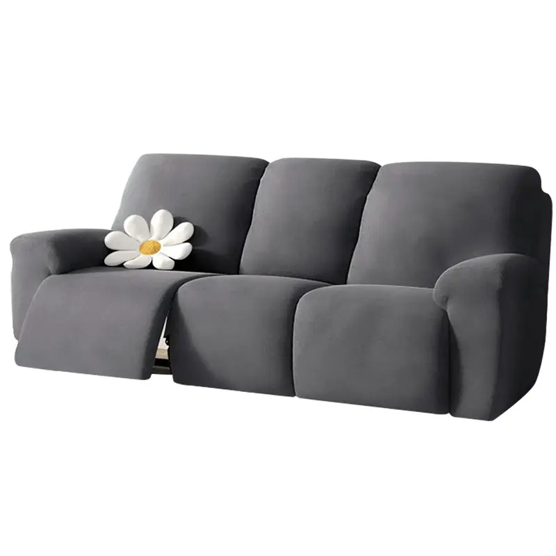 Solid Color Sofa Cover, 1 Set 1/2/3/4 Seater Sofa Slipcover with Side Pocket, Soft & Durable Sofa Cover for Home Decor【Only Sofa Cover】 8