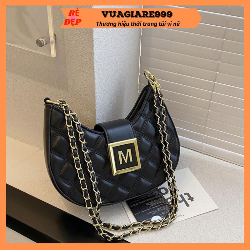 Túi xách nữ đeo vai đeo chéo khoá M vuông thời trang hàn quốc giá rẻ DC56