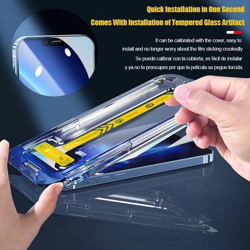 Product Introduction of For iPhone Automatic Alignment Auto-Dust Removal Kit Full Cover Tempered Glass For iPhone 11 12 13 14 15 16 PRO MAX XR XS MAX Accessories Protector Screen Protector Protection Smartphone 7