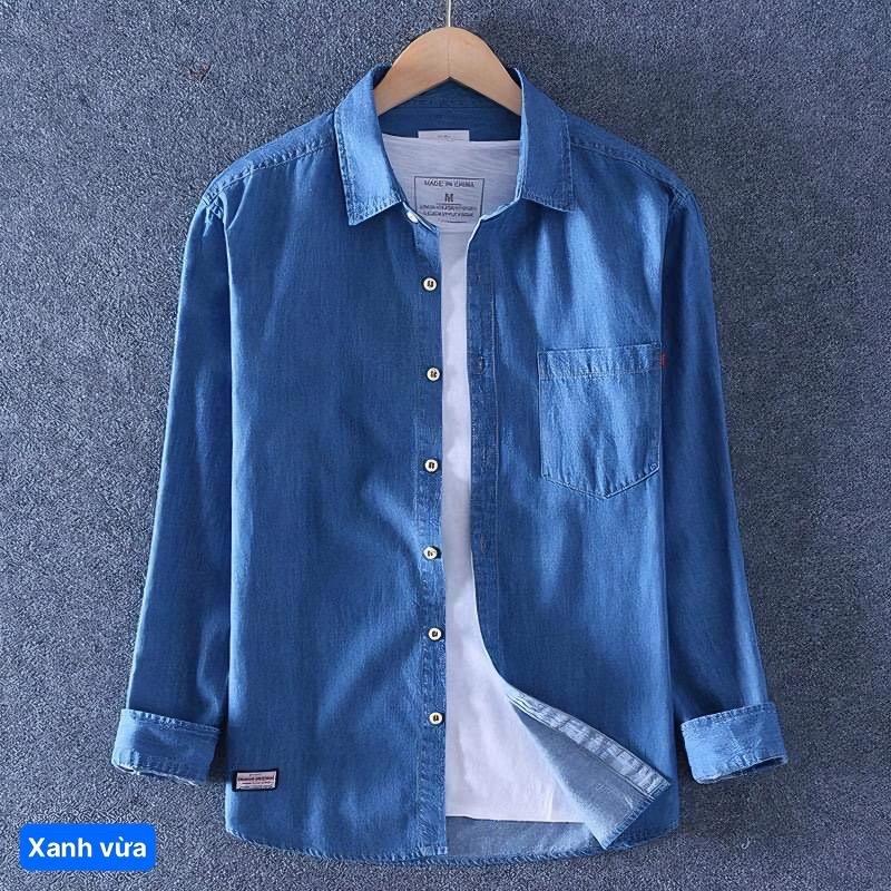 Sơ Mi Jean Nam Nhập Khẩu UK - JNK02, Chất Liệu Jean Cao Cấp - Menswear 4