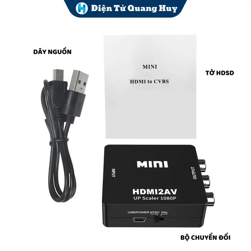 Bộ Chuyển Đổi HDMI sang AV- Phụ Kiện Âm Thanh Video 4