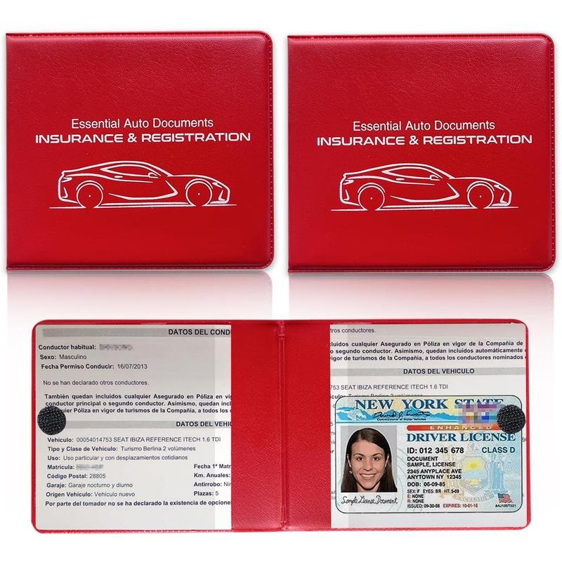 Ziciner Car Registration And Insurance Holder, Auto Card Document Glove - View #12
