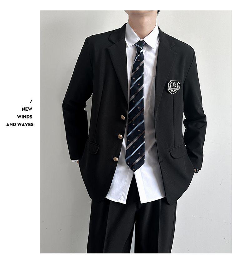 Product Introduction of Trendy Japanese Schoolboy Blazer Set - Stylish DK Uniform Suit for Men, Vintage Campus Style Jacket & Pants (1855+ Reviews) 13