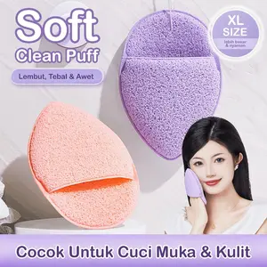 Soft Clean Puff XL – Spons Cuci Muka & Badan Lembut Tebal Awet Cocok Semua Jenis Kulit