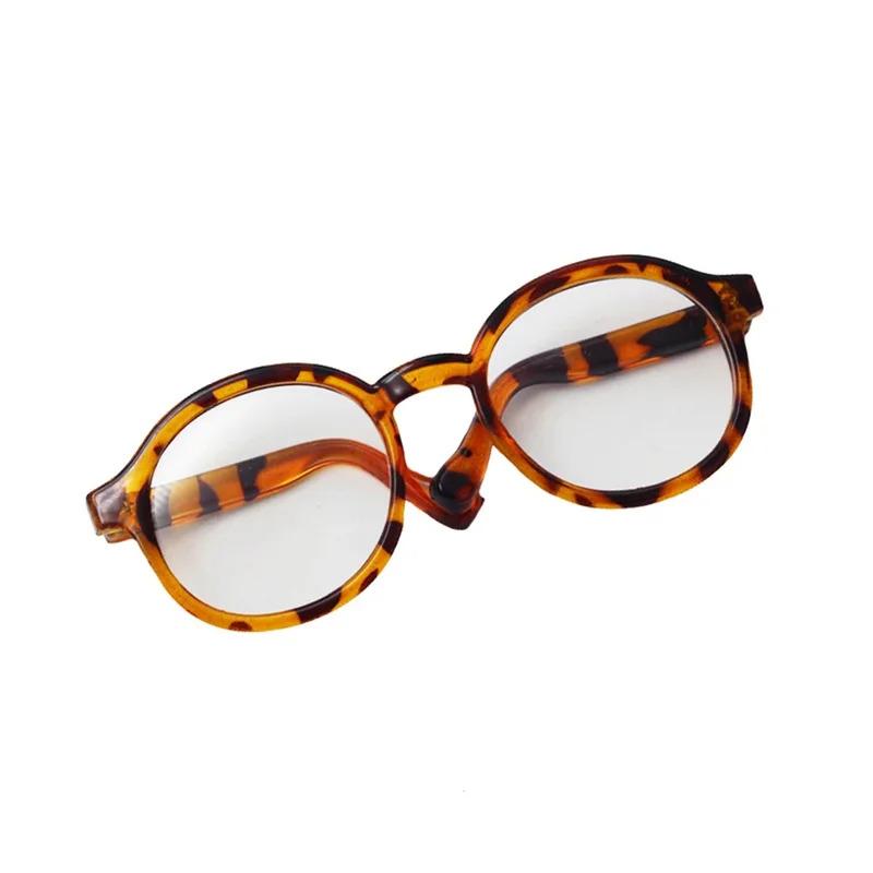 Plush 1/3BJD Doll Glasses Accessory Round Frame Miniature Eyewear Clear Lens Eyeglasses 6.5/9cm for Labubu BJD Doll Accessories 7