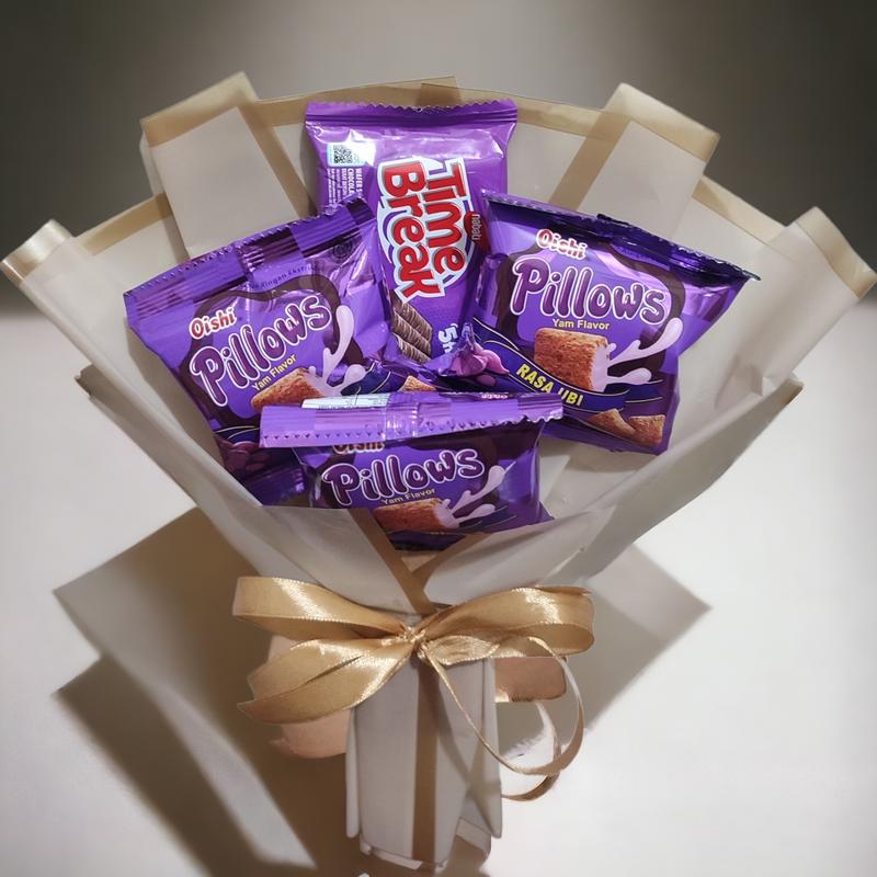 Product Introduction of buket mini time break pillow 3 rasa ubi Hadiah Gift Makanan 1