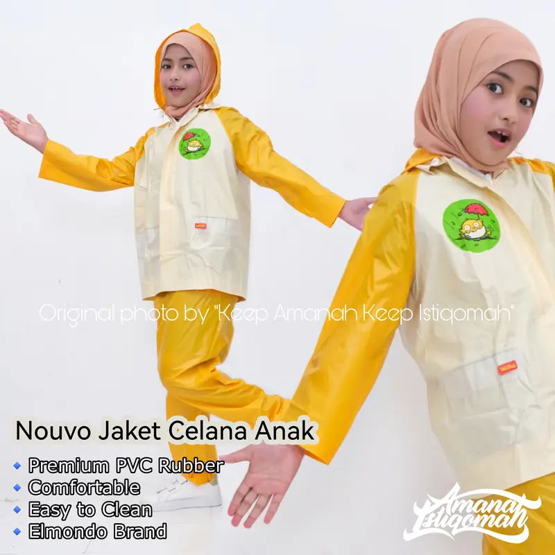 Football Club Jaket Celana Anak Jas Hujan Anak PVC Tahan air 2