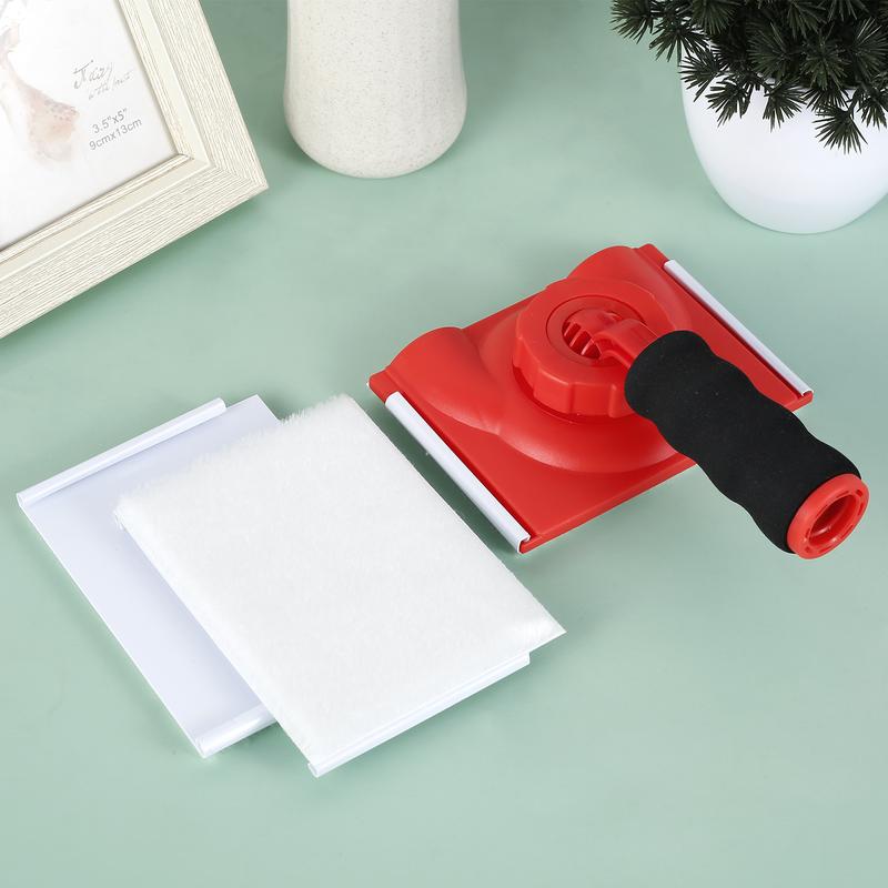 Product Introduction of Paint Edge Trimmer Plastic Trim Paint Edger Adjustable Wall Corner Pad Painter with Rotatable Handle and 2 Sponge Brushes Ceiling Hand Painting Brush for Wall Ceiling Door 7906D 29