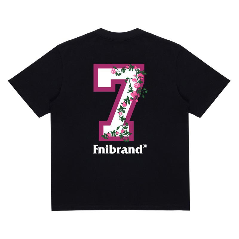 Product Introduction of Summer unisex couple T-shirt casual plus size fashionable short sleeved digital direct spray breathable printed rose size 7 short sleeved top 7