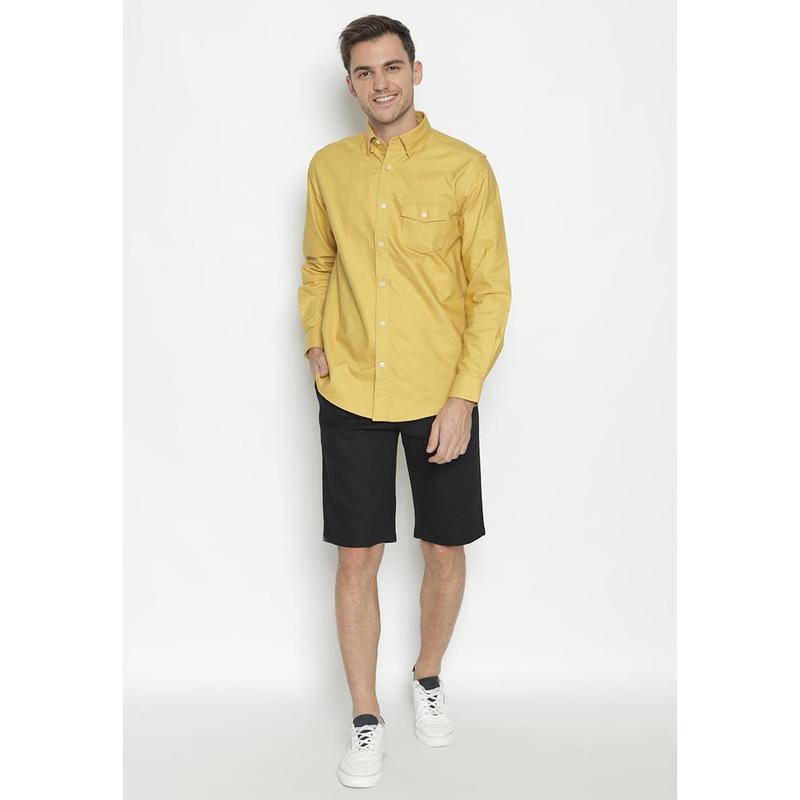 Jack Nicklaus Evaro Kemeja Pria Slim Fit Yellow 2022 3