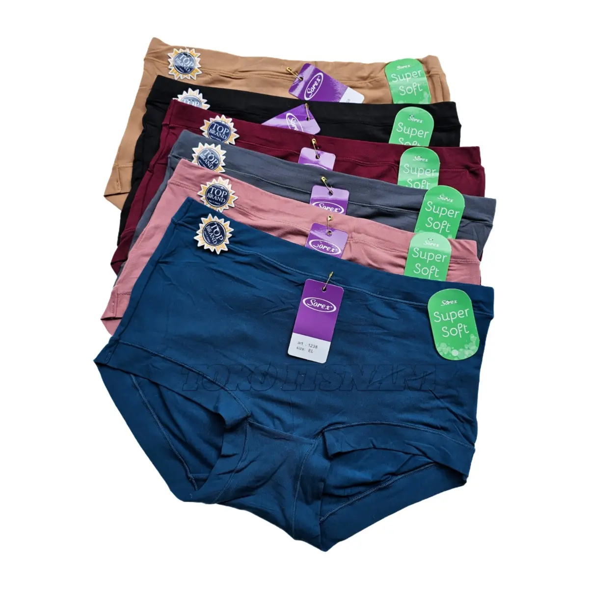 Cd Sorex 1238 Super Soft 3-6-12 Pcs | Celana Dalam Wanita Sorek Maxi Karet Lebar Bahan Lembut