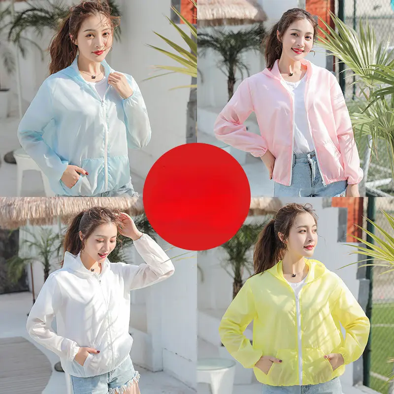 Men Women unisex hiking sport jacket windbreaker ultra-thin breathable quick-drying sun UV protection clothing woman outdoor waterproof hooded jacket
