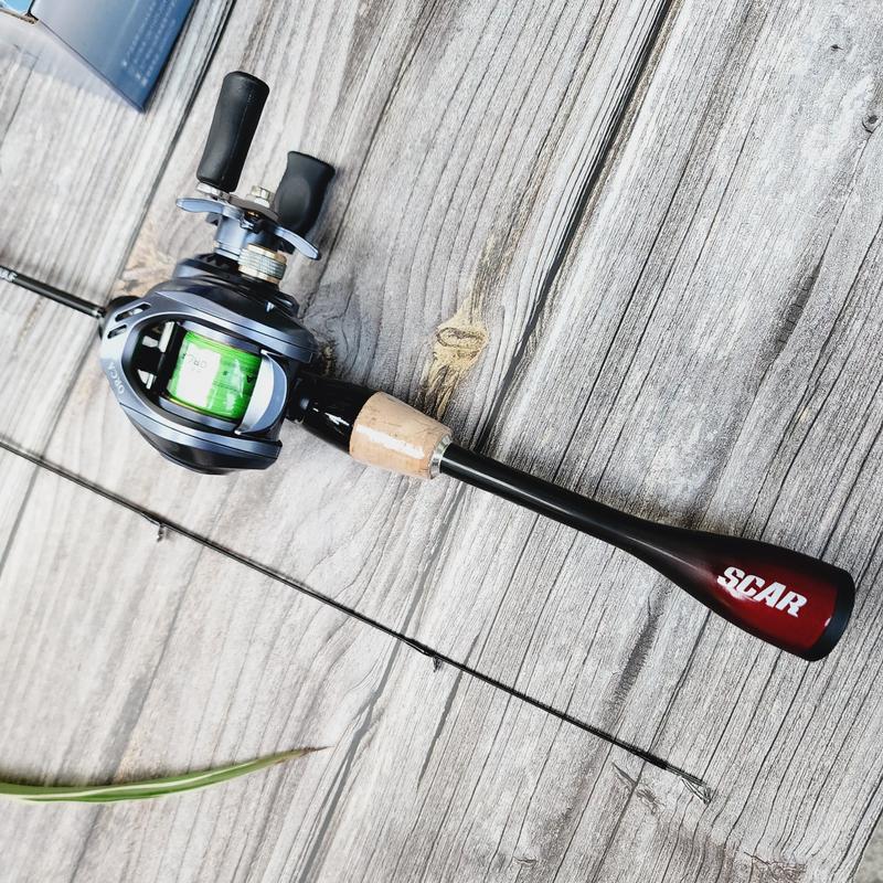 Bộ Cần Câu Lure Suối UL Ngang Orca Cán Đỏ Bóng Đi Câu Bắt Cá Fishing Fish Câu Cá Tay Quay