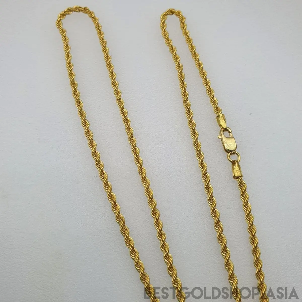 22K / 916 Hollow Rope Gold Necklace by Best Gold Shop