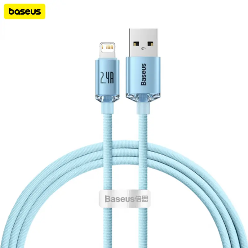Baseus Crystal Shine Kabel Charger USB Type A to Lightning