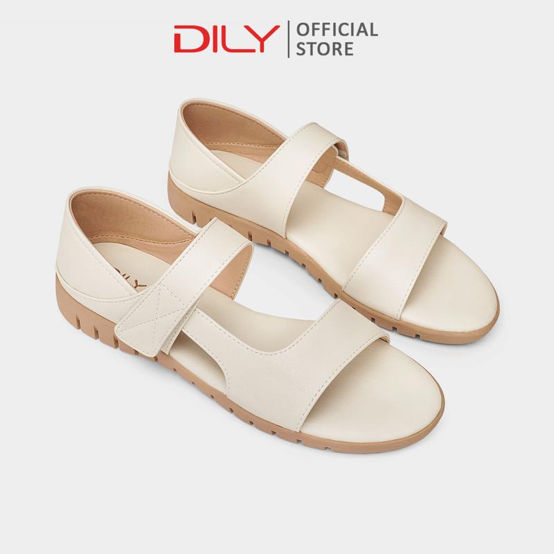 Giày sandal nữ DILY đế bằng trẻ trung dép sandal bít hậu đế thấp tiện dụng cao 2cm AA0496