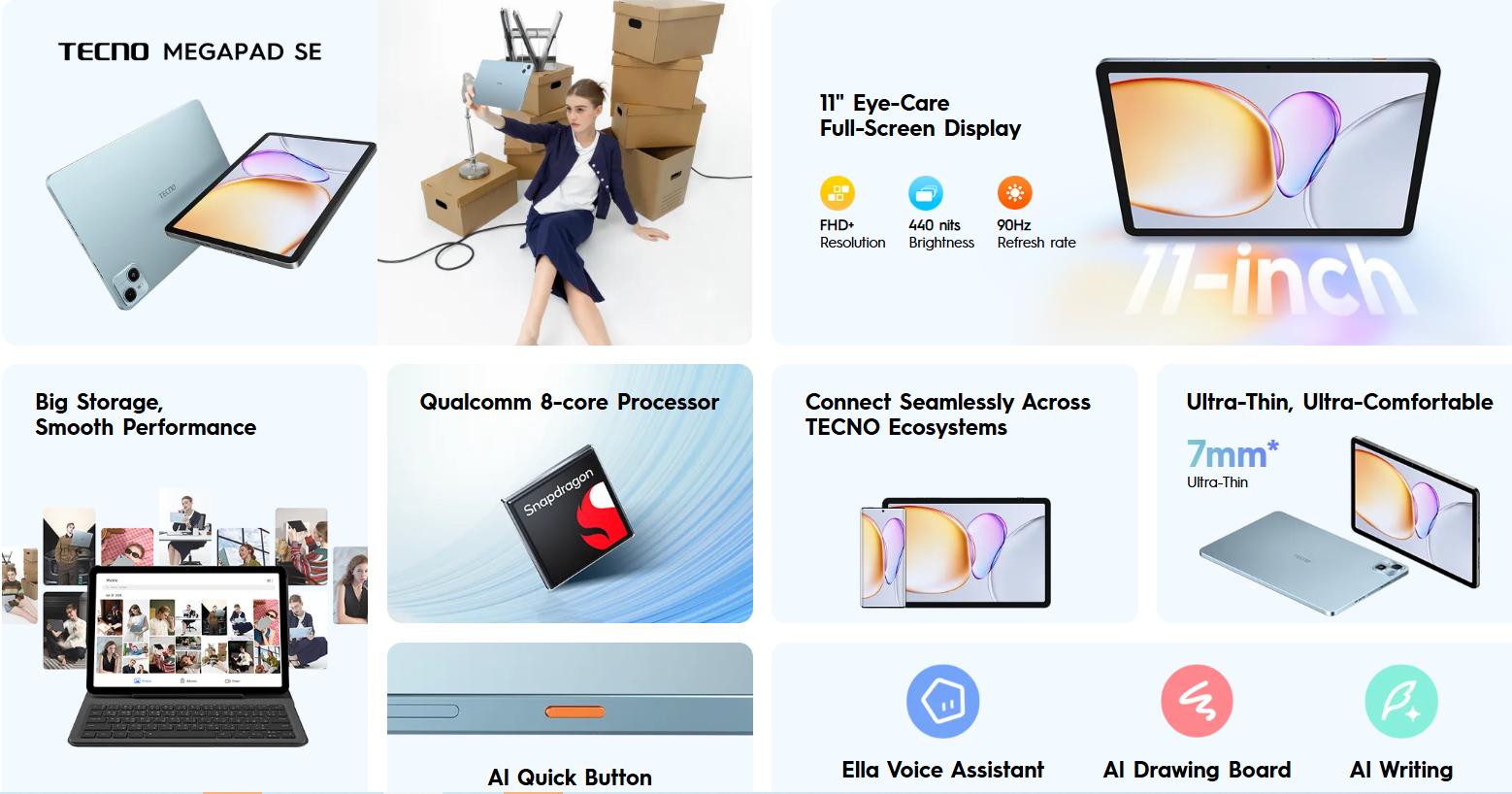 TECNO MEGAPAD SE 4GB 128 GARANNSI RESMI